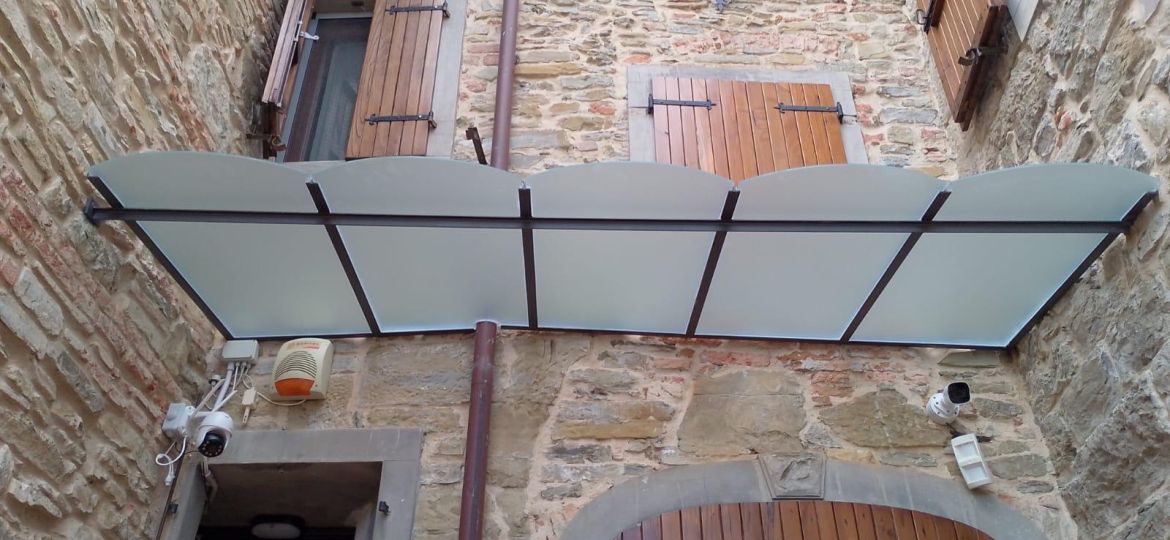 Tettoia Vetro su misura