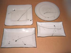 Realizzazioni con vetro 4mm di vassoi e piatti tableware
